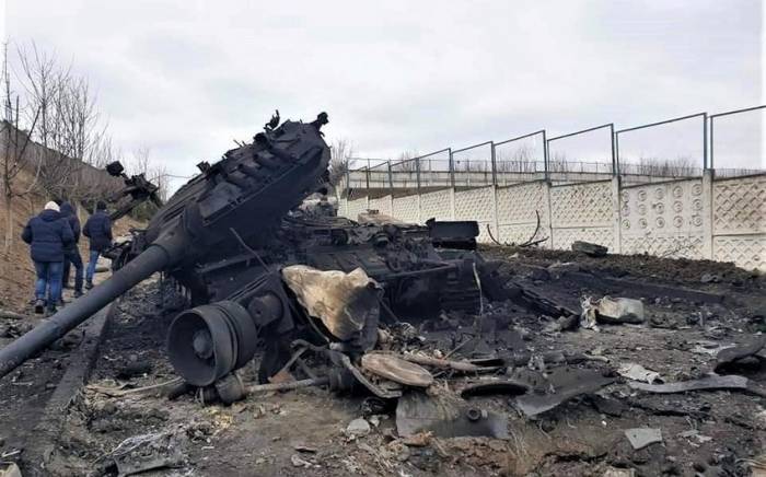 Ukrayna Baş Qərargahı: "Son sutkada Rusiyanın daha 7 tankı məhv edilib"