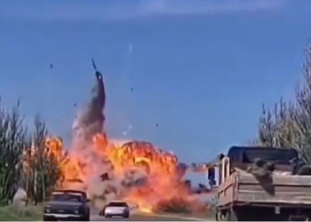 Çin telekanalının canlı yayımında Rusiyaya məxsus tankın partlama anı qeydə alındı - Video