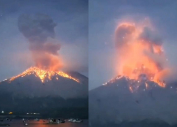 Yaponiyanın Sakuracima vulkanı püskürüb - Video