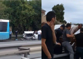 Heydər Əliyev prospektində ağır yol-nəqliyyat hadisəsi baş verib - Video
 