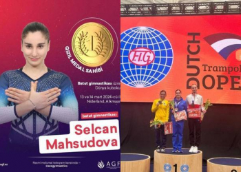 Azərbaycan gimnastı Dünya Kubokunda qızıl medal qazanıb
 
 