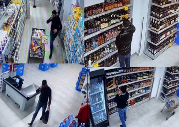 Bakıda marketdən 8000 manatlıq spirtli içki oğurlanıb - Video