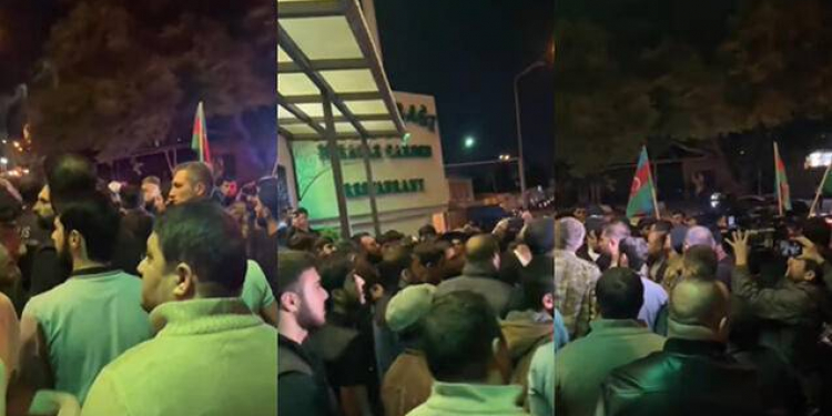 Keşlədə Şəhidlər xiyabanı yaxınlığında gecə klubu açılması etirazlara səbəb oldu - Video