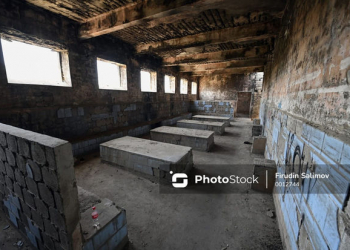 Partladılan məscidin daşlarından inşa edilmiş Əmircan hamamı - Fotoreportaj
