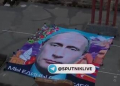 Ermənistanda Putinə rəğbət - nəhəng portreti açıldı - Video